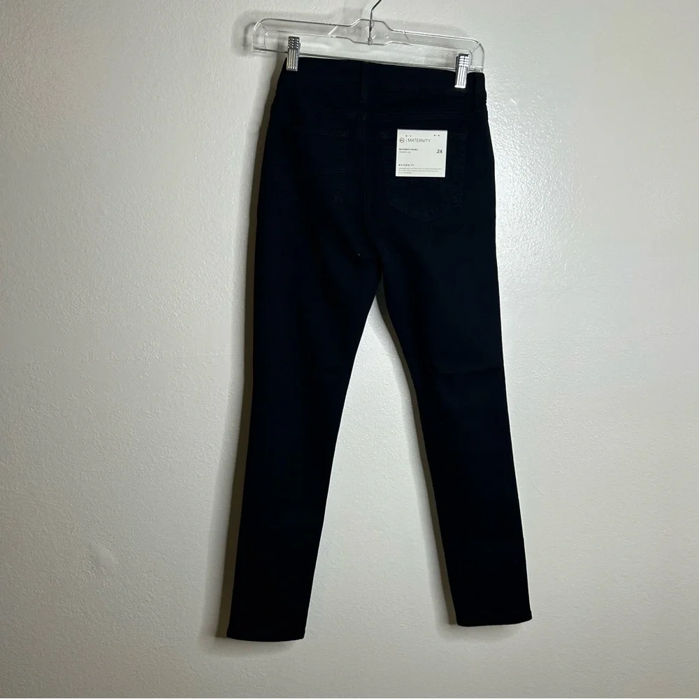 NWT AG Maternity Prima Cigarette Leg Ankle Black Jean Size 24